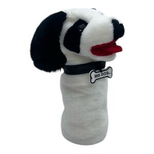 Vintage Big Dog puppet Golf head cover 11.5" white black red tongue SportsWear
